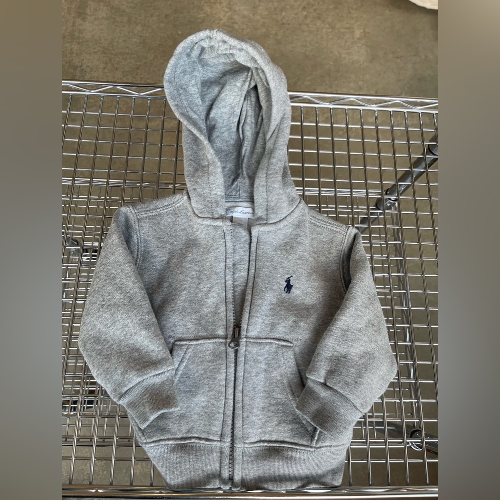 Gray Ralph Lauren toddler hoodie